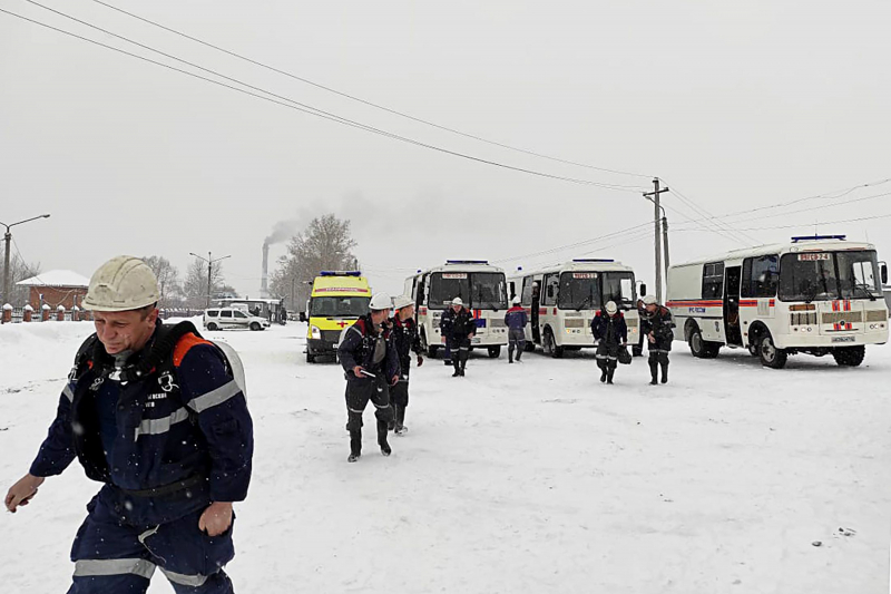 взрыв на шахте «Листвяжная» в Кузбассе