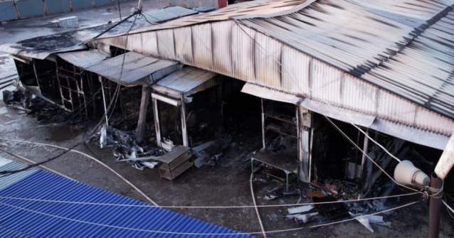 Сегодня в Самаре случился пожар на птичьем рынке в Советском районе