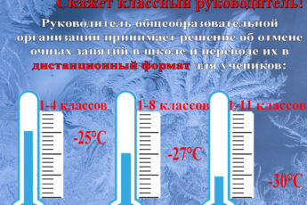 В ульяновских школах из-за морозов отменят занятия