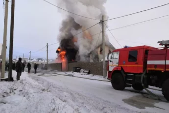 Пожар в Хомутово