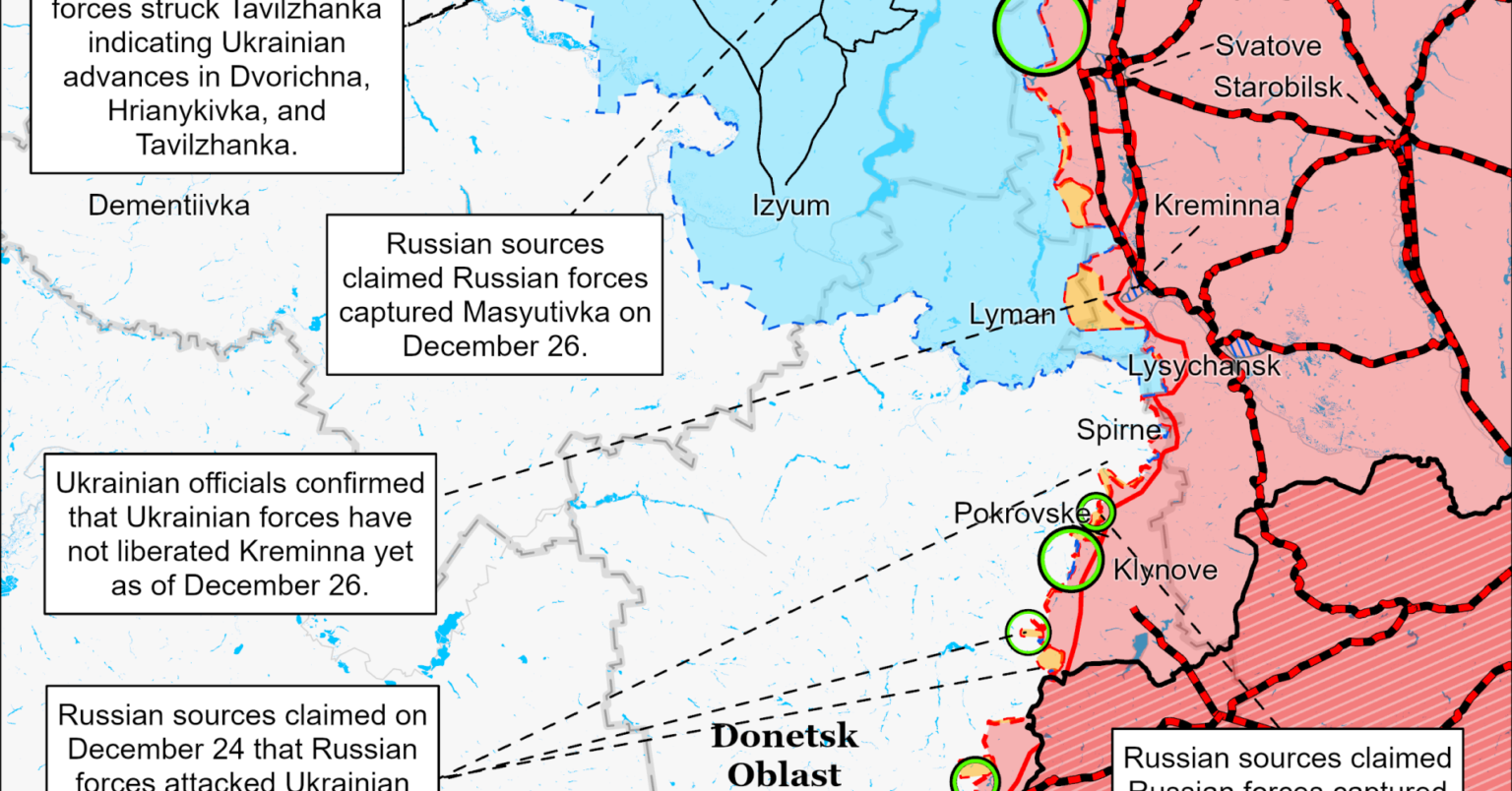 Карта боевых действий на 28 декабря 2023